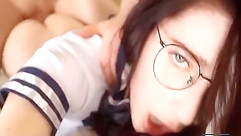 Sexy blonde with huge tits gets a creampie