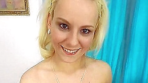 Hot blonde with huge tits fucks pristinei