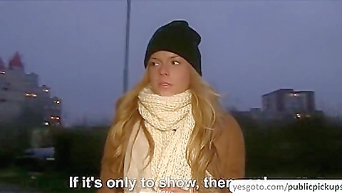 Slutty blonde slut gets fucked on a facia dor