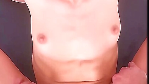 Sexy brunette hair with huge boobs and dildo