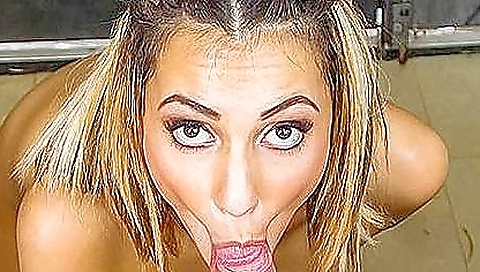 Blonde girl with huge tits gets fucked on