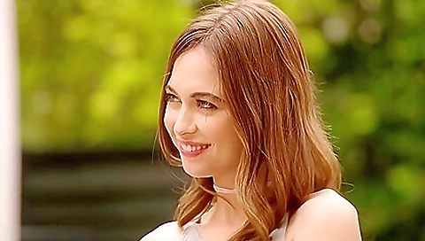 Beautiful blonde plays with her tight pussy