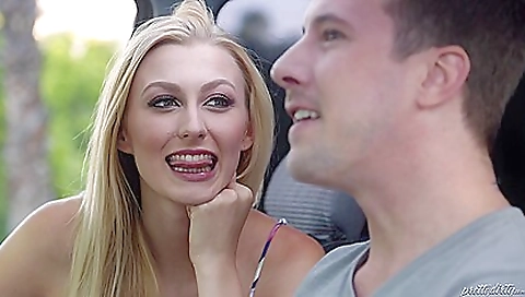 Sexy young blonde fucked and facial