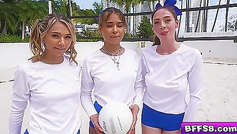 Slutty brunettecky trains with her sexy body