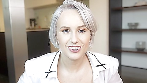 Hairy blonde babe with huge tits gets fucked