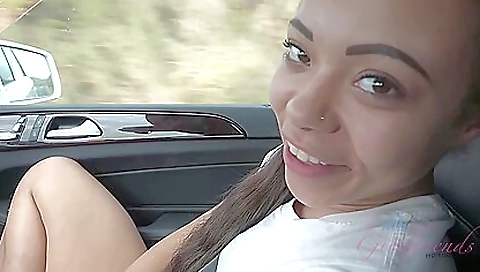 Hot brunette takes off in her boyfriend