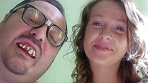 Sporty girl's pussy on the bed with a friend