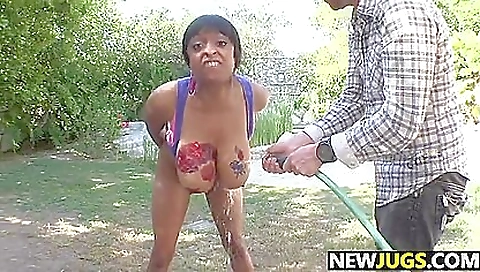 Mas obviousoe and her big black dear